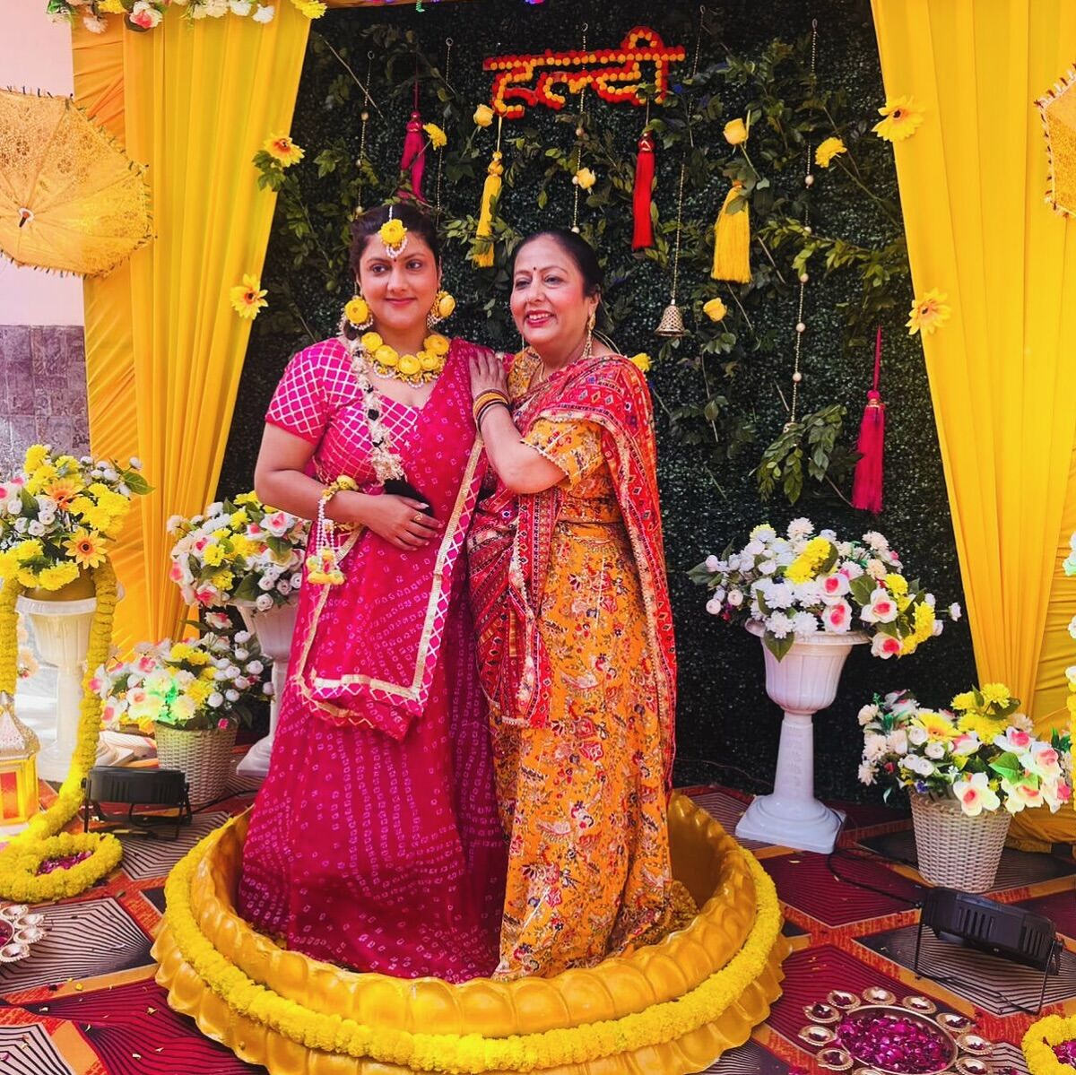 Haldi celebration moment